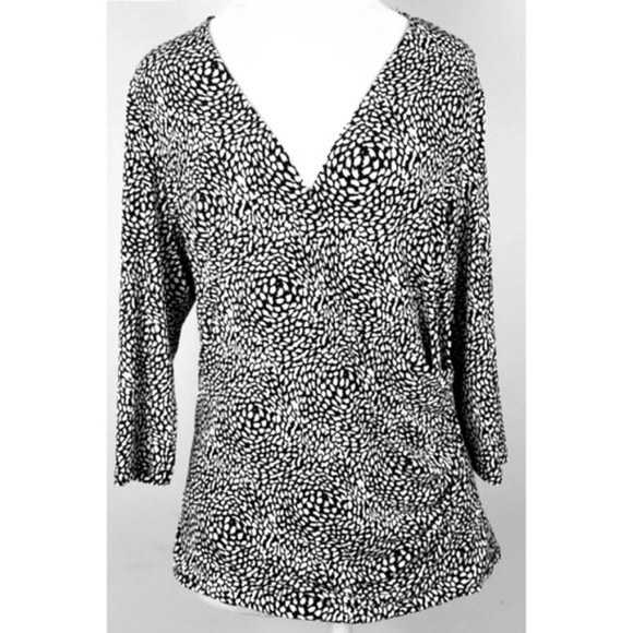 Leota Rouched Wrap Top in Swirling Leo XXL Plus 2X NWT New - Picture 8 of 9